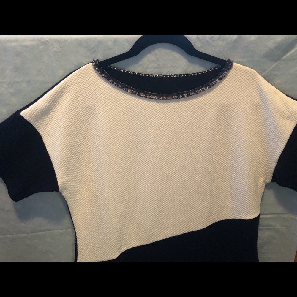 NWT Navy and white dress, Sz L - Picture 7 of 12